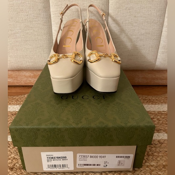 Authentic GUCCI Baby Leather Bit Slingback Pump - Picture 2 of 15